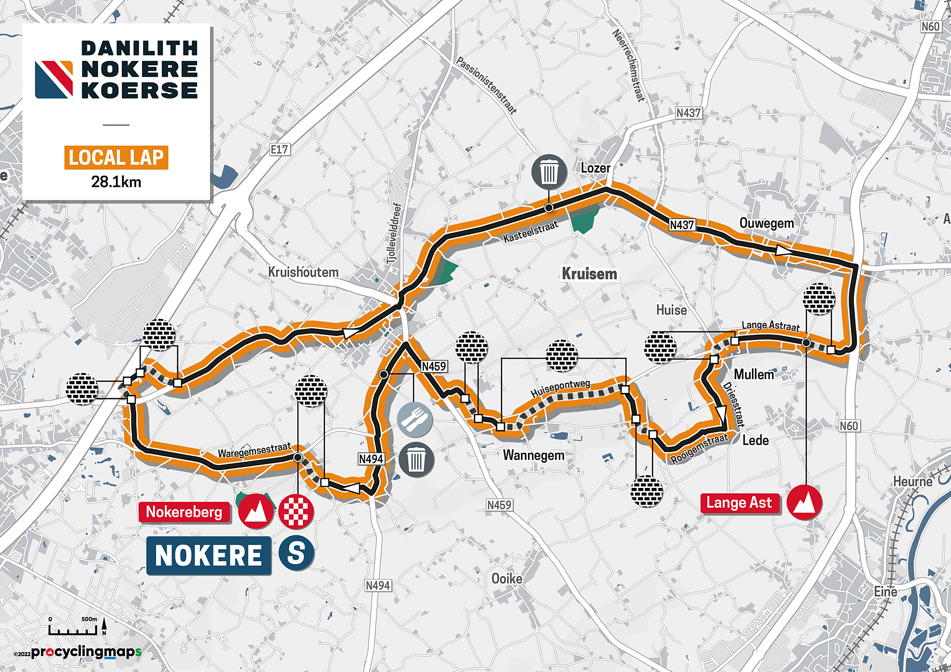 2022 11 15 Danilith Nokere Koerse LOCAL LAP MAP 01